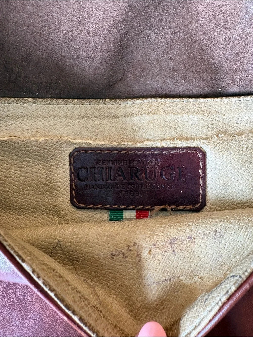 Chiarugi Brown Italian Leather Messenger Bag